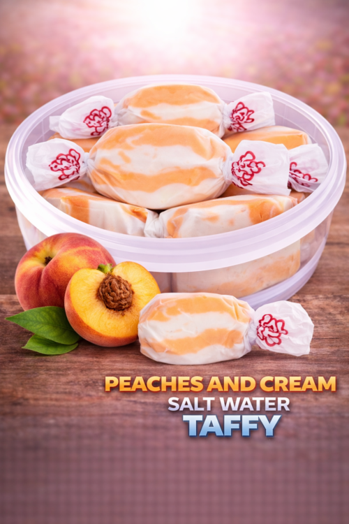 Peaches and Cream Salt Water Taffy 100g