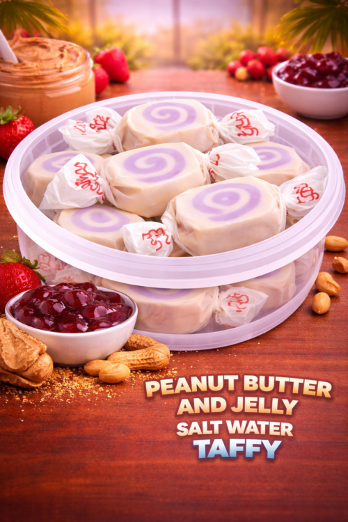 Peanut Butter and Jelly Salt Water Taffy 100g